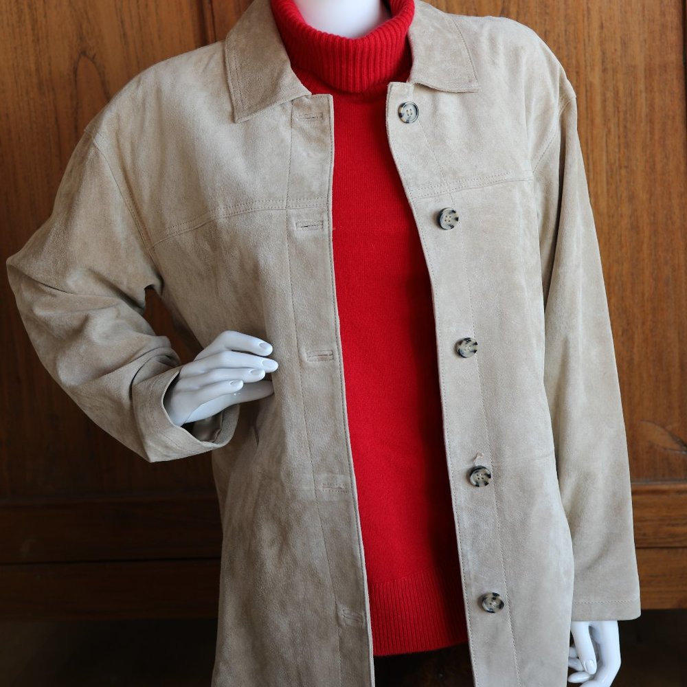 Suede light taupe/tan/neutral jacket